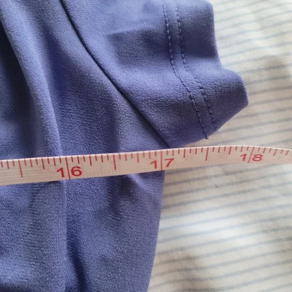 Tahari Womens Lavender Purple Wrap Knot Short Sleeve Top Size L - Picture 6 of 6